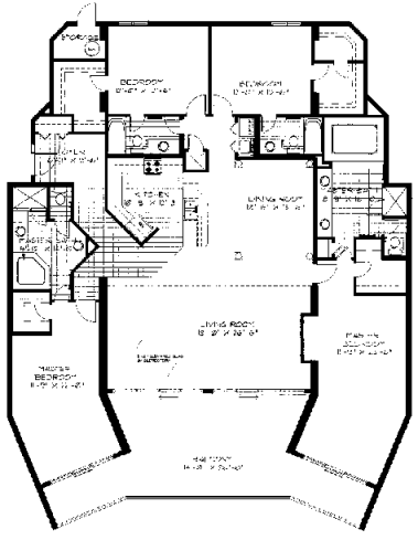 Ocean Bay Club Penthouse Interior Floor Plan