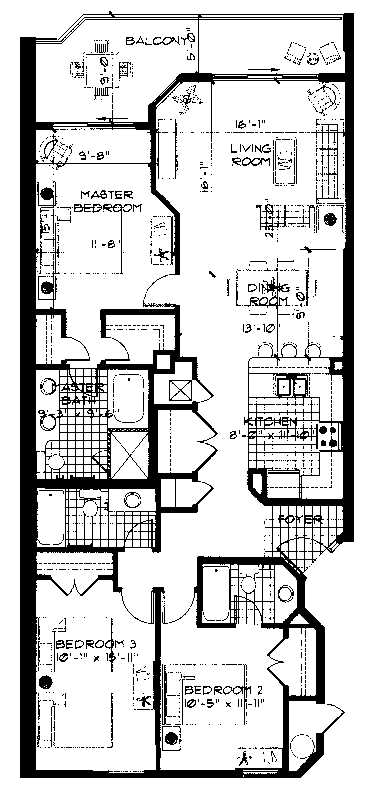 Windy Hill Dunes 3 Bedroom (B) Floor Plan